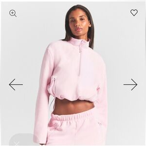 Skims NWT Fleece Half Zip Pullover